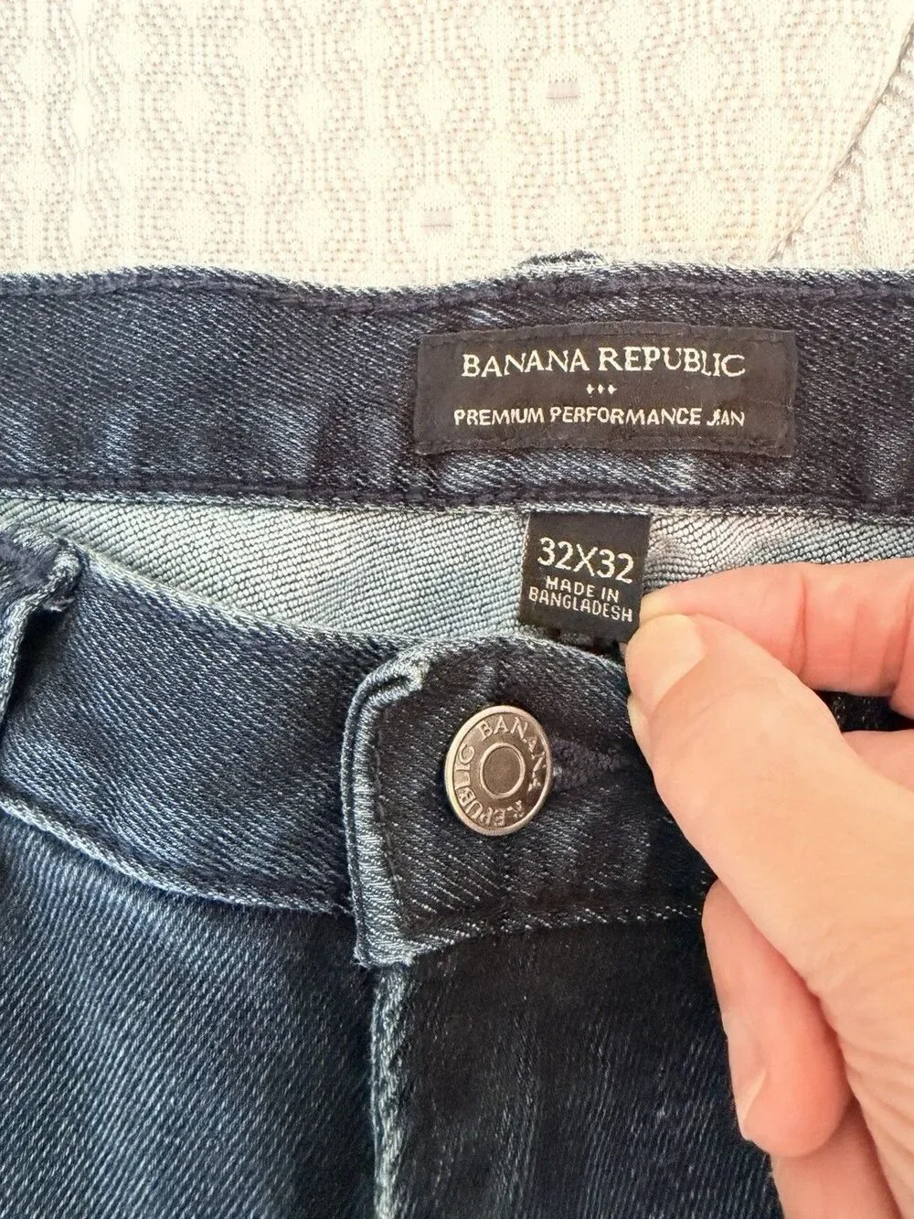 Banana Republic Premium Performance Jeans Mens 32x32 Med Wash Stretch Straight